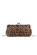 Gold Leopard Clutch Bag