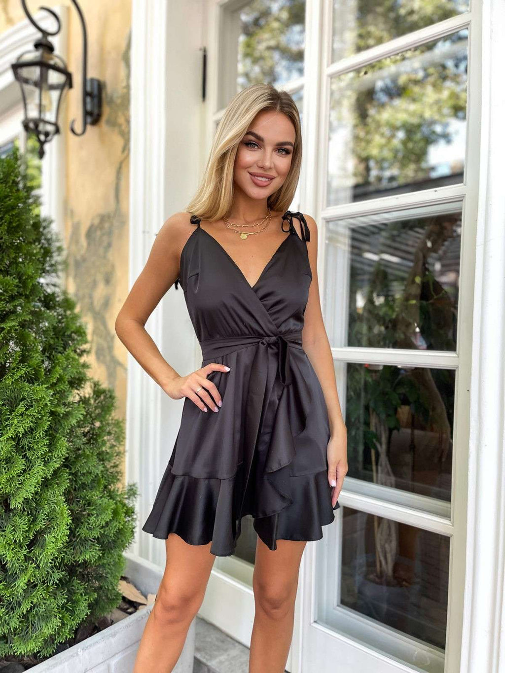 Spaghetti Summer Dress With Playful Ruffle Skirt